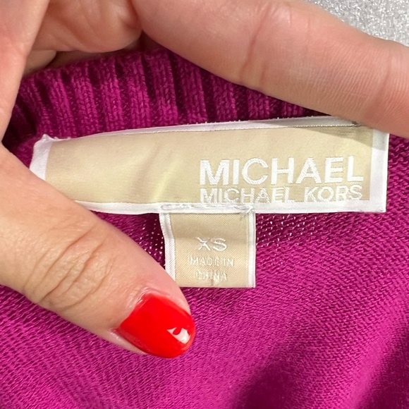 Michael Kors‎ Crew Neck Hot Pink Sweater - Picture 6 of 7